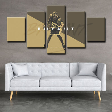 5 panel canvas prints art prints  Kobe Bryant live room decor1204 (1)