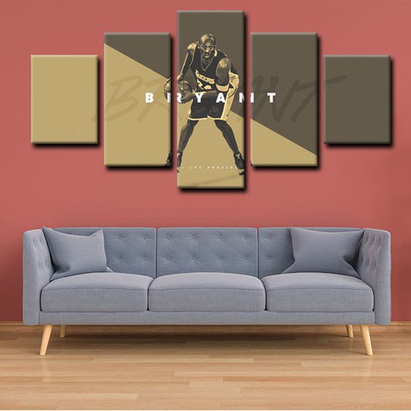5 panel canvas prints art prints  Kobe Bryant live room decor1204 (3)