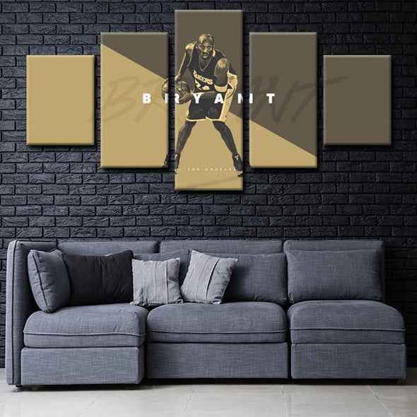 5 panel canvas prints art prints  Kobe Bryant live room decor1204 (4)
