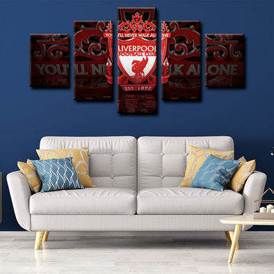 5 panel canvas prints art prints  Liverpool Football Clublive room decor1204 (1)