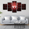 5 panel canvas prints art prints  Liverpool Football Clublive room decor1204 (2)