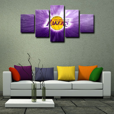 5 panel canvas prints art prints  Los Angeles Lakers Bryant live room decor1222 (1)