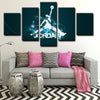 5 panel canvas prints art prints  Michael Jordan live room decor1204 (4)