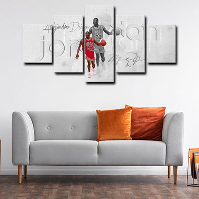 5 panel canvas prints art prints  Michael Jordan live room decor1223 (1)