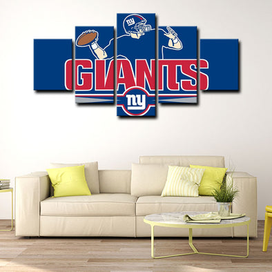 5 panel canvas prints art prints  New York Giants  live room decor1204 (1)