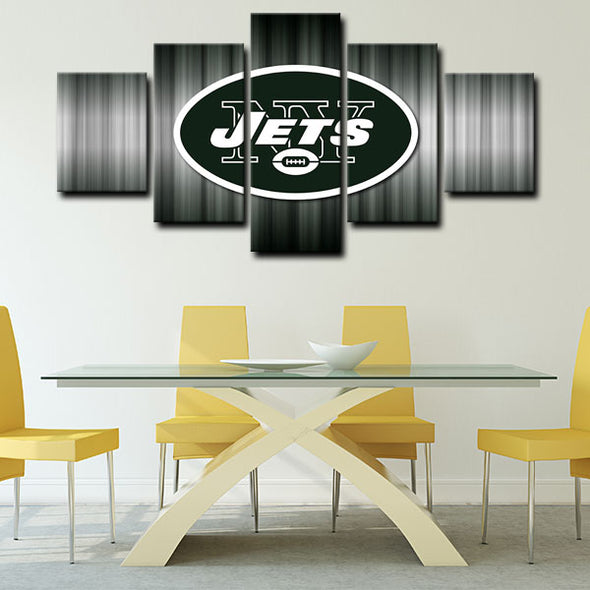 5 panel canvas prints art prints  New York Jets live room decor1204 (1)