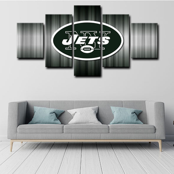 5 panel canvas prints art prints  New York Jets live room decor1204 (2)