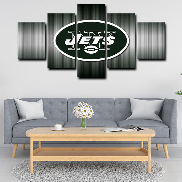 5 panel canvas prints art prints  New York Jets live room decor1204 (3)
