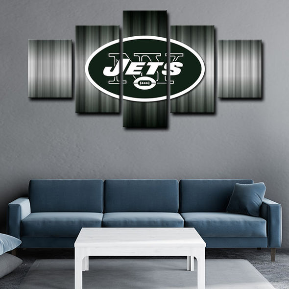 5 panel canvas prints art prints  New York Jets live room decor1204 (4)