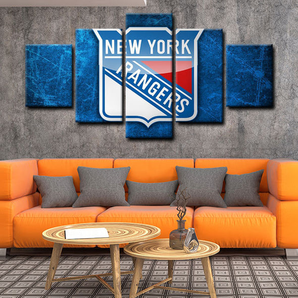 5 panel canvas prints art prints  New York Rangers  live room decor1204 (3)