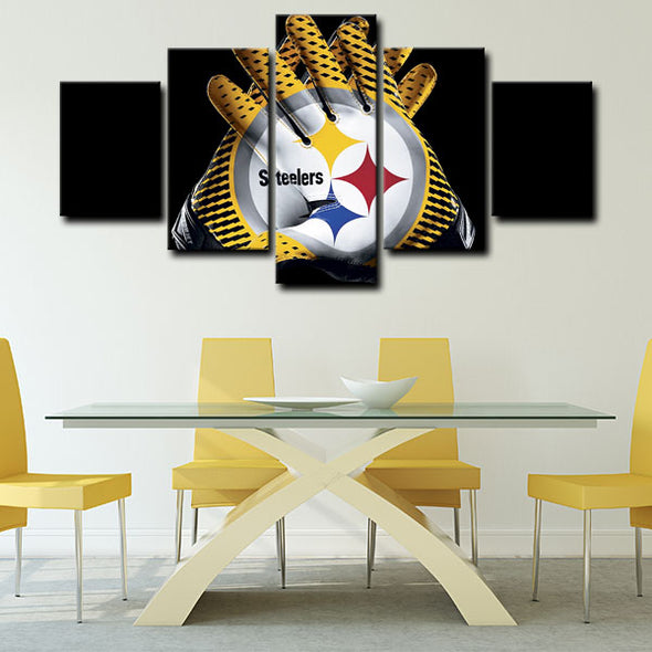 5 panel canvas prints art prints  Pittsburgh Steelers live room decor1214 (4)