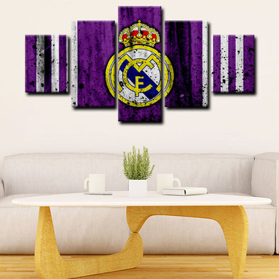5 panel canvas prints art prints  Real Madrid CF live room decor1204 (1)