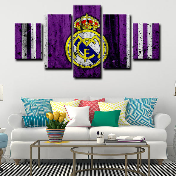 5 panel canvas prints art prints  Real Madrid CF live room decor1204 (3)