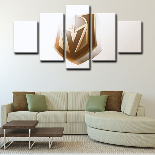 5 panel canvas prints art prints  Vegas Golden Knights live room decor1215(4)
