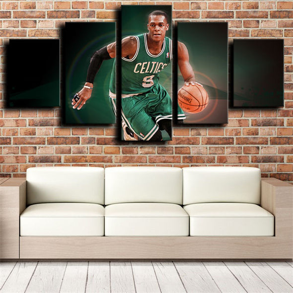 5 panel canvas prints custom prints Boston Celtics Rondo wall decor-1231 (1)