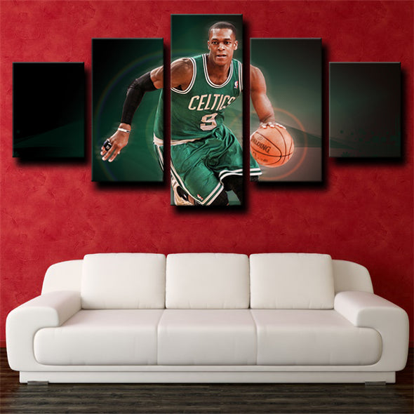 5 panel canvas prints custom prints Boston Celtics Rondo wall decor-1231 (4)