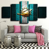 5 panel canvas prints custom prints Dolphins Badge Blue wall decor-1239 (2)