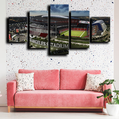 5 panel canvas prints custom prints Rams rugby field wall decor-1210 (1)