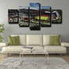 5 panel canvas prints custom prints Rams rugby field wall decor-1210 (3)