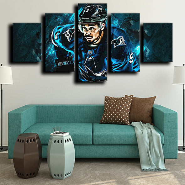 5 panel canvas prints custom prints San Jose Sharks Kane wall decor-1205 (1)