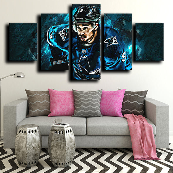 5 panel canvas prints custom prints San Jose Sharks Kane wall decor-1205 (4)