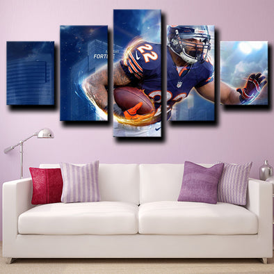 5 panel canvas wall art Prints Chicago Bears Forte decor picture-1211 (1)