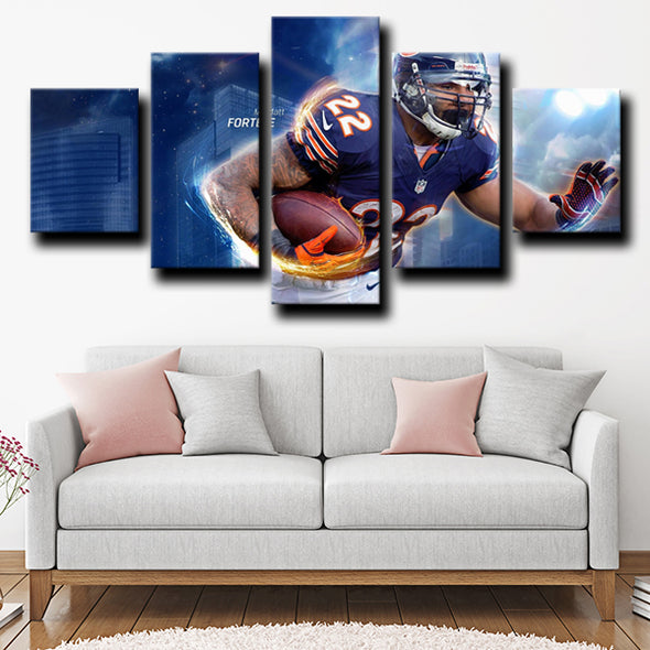 5 panel canvas wall art Prints Chicago Bears Forte decor picture-1211 (3)