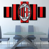  5 panel canvas wall art framed prints  AC Milan decor picture1205 (1)