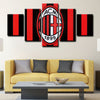  5 panel canvas wall art framed prints  AC Milan decor picture1205 (2)