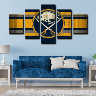 5 panel canvas wall art framed prints  Buffalo Sabres decor picture1205 (1)