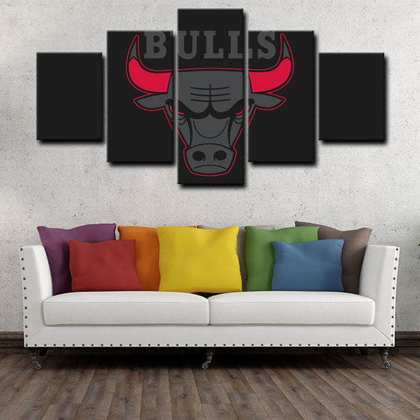 5 panel canvas wall art framed prints  Chicago Bulls decor picture1213 (3)