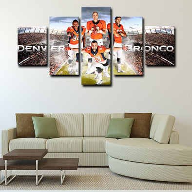 5 panel canvas wall art framed prints  Denver Broncos6 decor picture1246 (1)