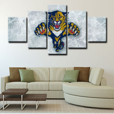 5 panel canvas wall art framed prints  Florida Panthers decor picture1205 (1)
