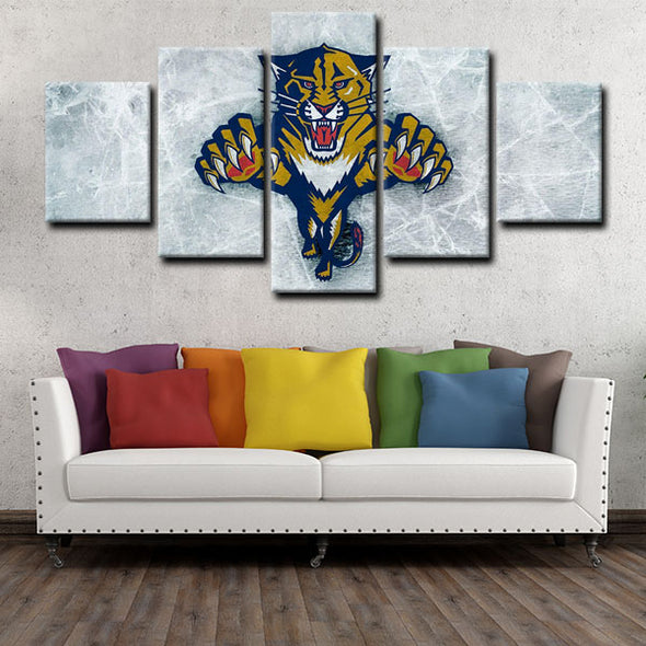 5 panel canvas wall art framed prints  Florida Panthers decor picture1205 (2)