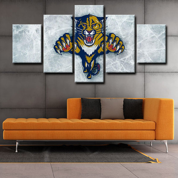 5 panel canvas wall art framed prints  Florida Panthers decor picture1205 (3)