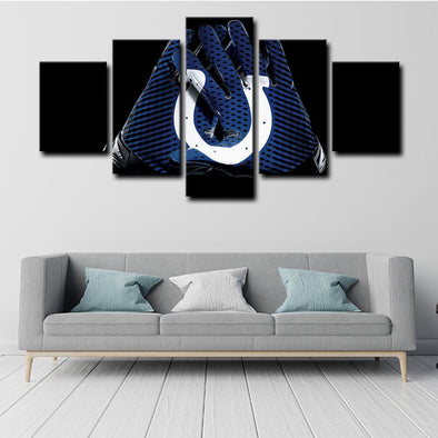 5 panel canvas wall art framed prints  Indianapolis Colts decor picture1212 (1)