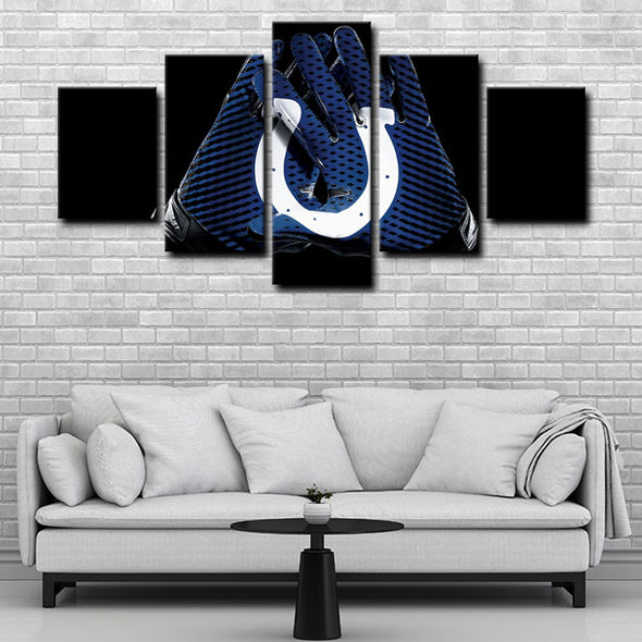 5 panel canvas wall art framed prints  Indianapolis Colts decor picture1212 (2)