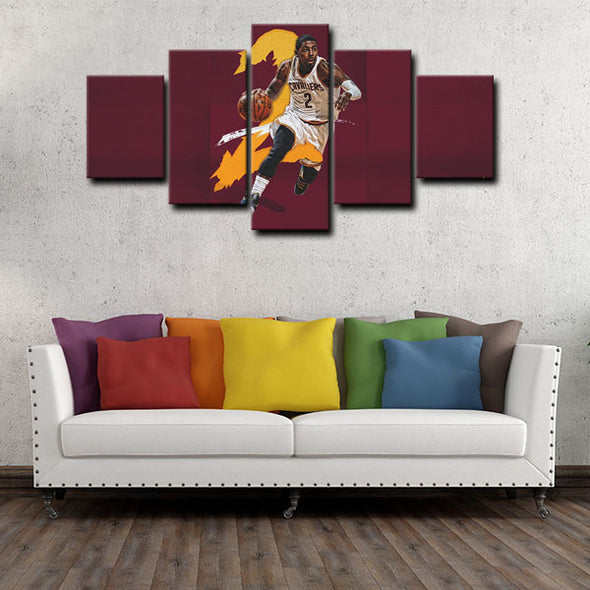5 panel canvas wall art framed prints  Kyrie Irving decor picture1211 (2)