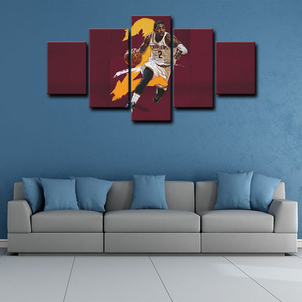 5 panel canvas wall art framed prints  Kyrie Irving decor picture1211 (3)