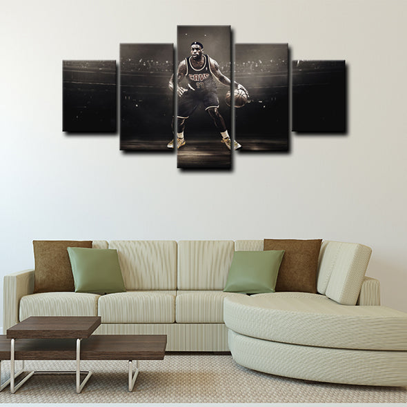 5 panel canvas wall art framed prints  LeBron James decor picture1218 (1)