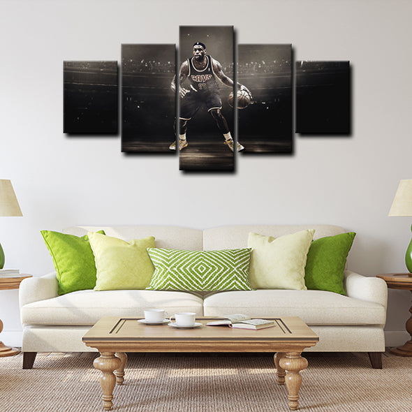 5 panel canvas wall art framed prints  LeBron James decor picture1218 (3)