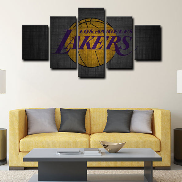 5 panel canvas wall art framed prints  Los Angeles Lakers Bryant decor picture1223 (1)