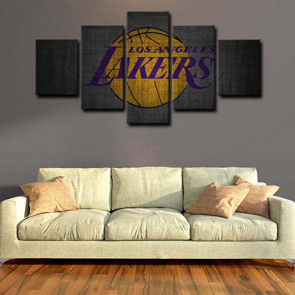 5 panel canvas wall art framed prints  Los Angeles Lakers Bryant decor picture1223 (2)
