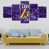 5 panel canvas wall art framed prints  Los Angeles Lakers decor picture1205 (2)