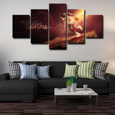 5 panel canvas wall art framed prints  Michael Jordan decor picture1205 (1)