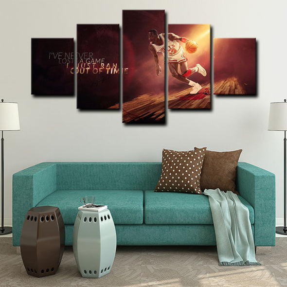 5 panel canvas wall art framed prints  Michael Jordan decor picture1205 (2)