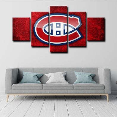5 panel canvas wall art framed prints  Montreal Canadiens decor picture1205 (1)