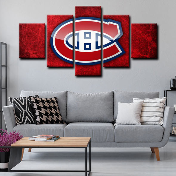 5 panel canvas wall art framed prints  Montreal Canadiens decor picture1205 (2)