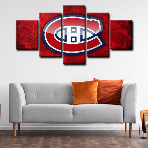 5 panel canvas wall art framed prints  Montreal Canadiens decor picture1205 (3)