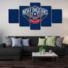 5 panel canvas wall art framed prints  New Orleans Pelicans decor picture1205 (4)